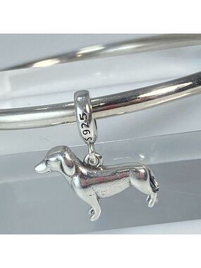 Sterling Silver Dachshund Dog Dangle Charm
